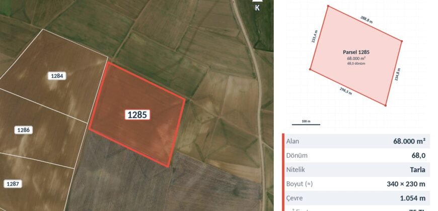 Tek Kümede 468 Dönüm Tarla