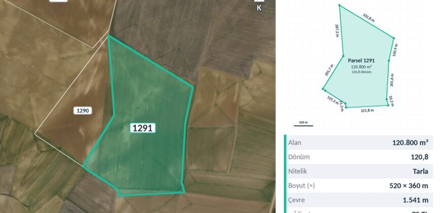 Tek Kümede 468 Dönüm Tarla